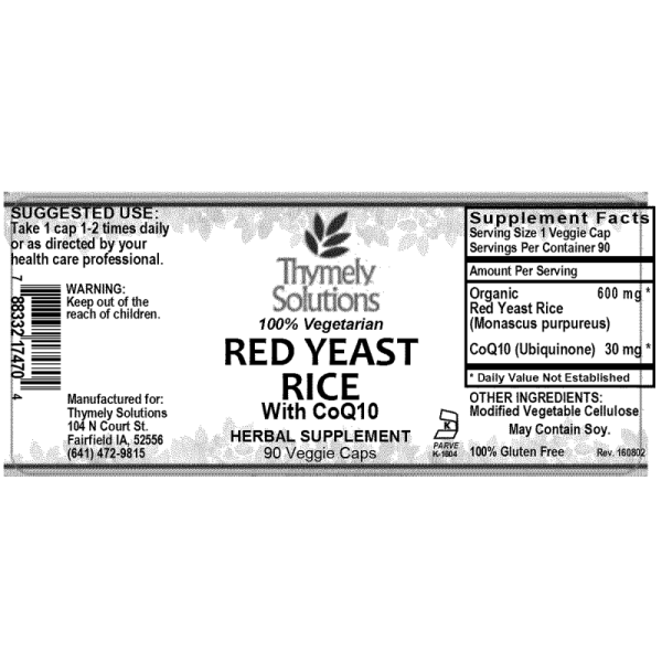 Red Yeast Rice W/ Coq10 90C