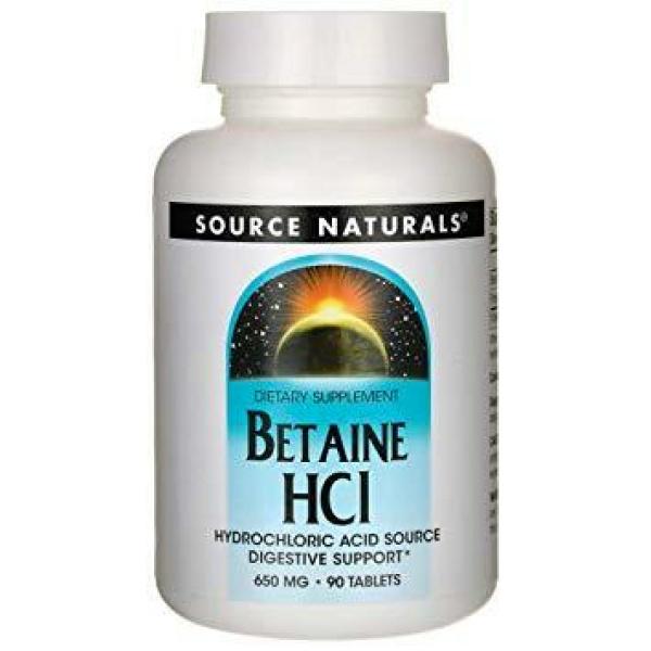 Betaine HCL 650 Mg 90 Tablets