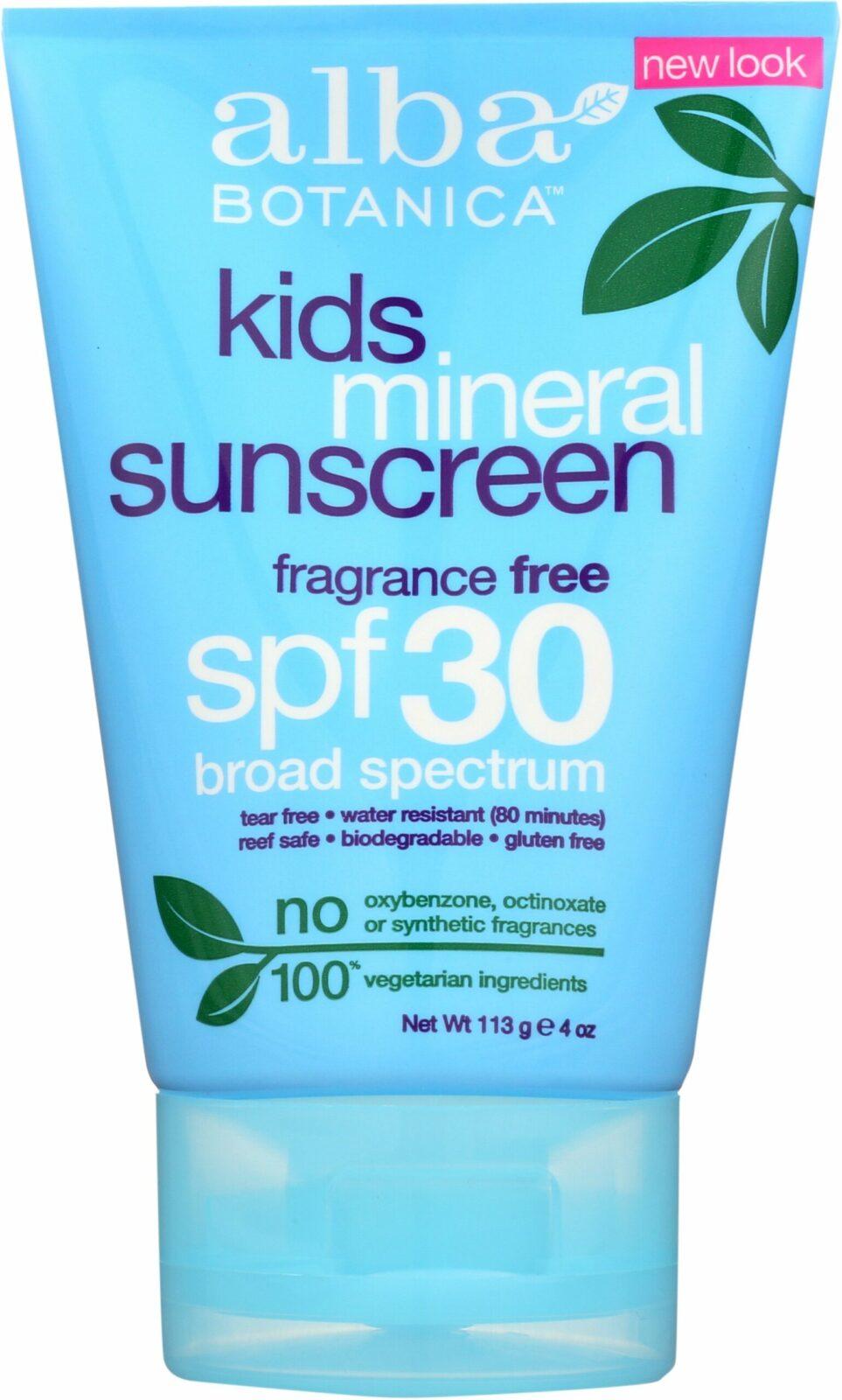 Kids Mineral Sunscreen SPF30 4 Oz