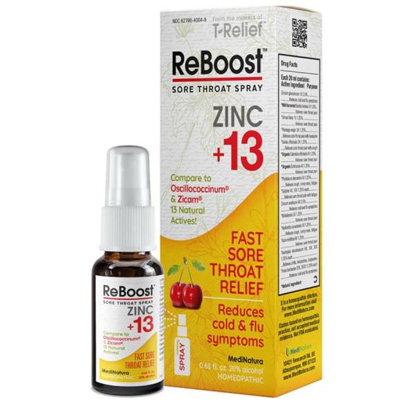Reboost Zinc + 13 Throat Spray 20ml