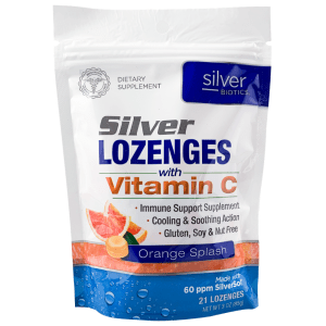 Colloidal Silver Vitamin C Lozenges Orange Flavor 21CT